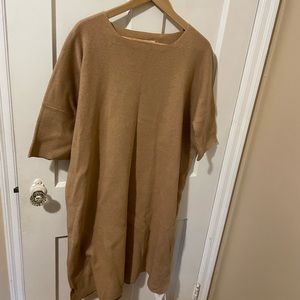 NWT Lauren Manoogian Interlock Wide T Dress Tannin